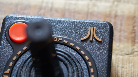 The Atari controller has that great bumpy texture live the original controllers.